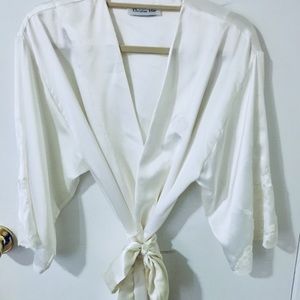 Authentic Christian Dior Ivory Robe